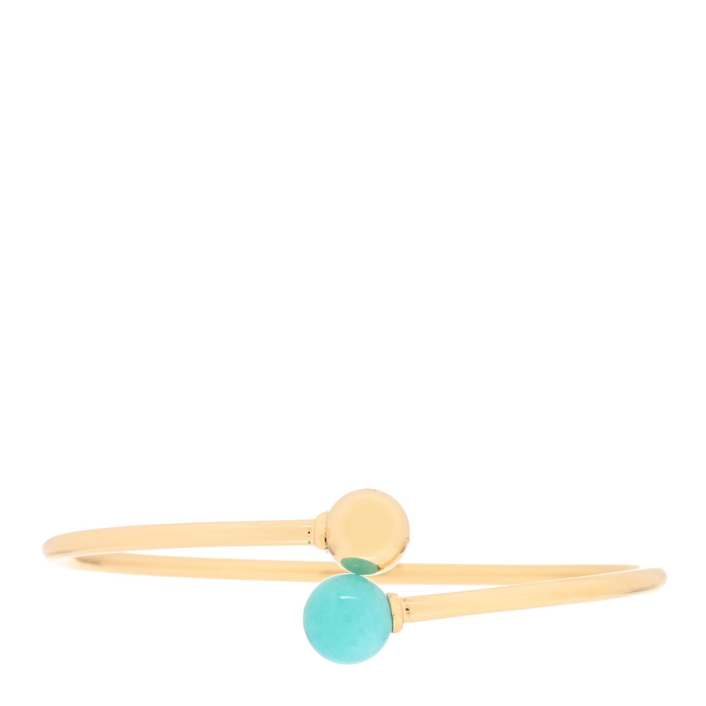 18K Yellow Gold Amazonite 8mm HardWear Ball Bypass Bracelet