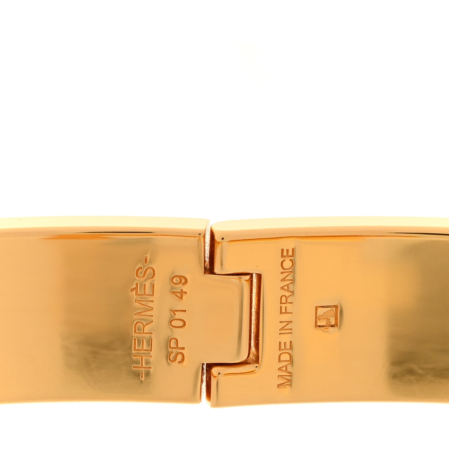 Enamel Narrow Clic Clac H Bracelet PM White