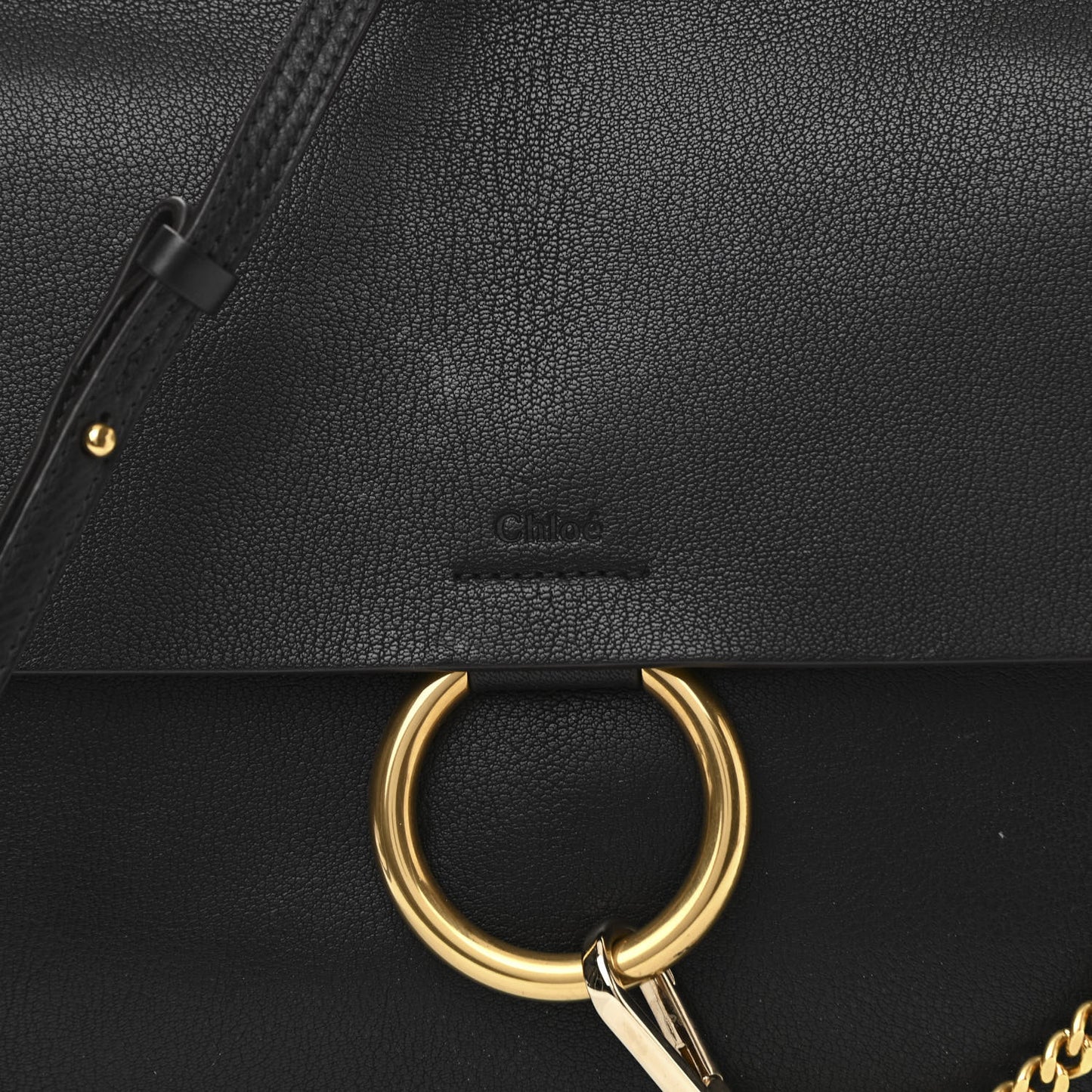 Goatskin Medium Faye Shoulder Bag Black