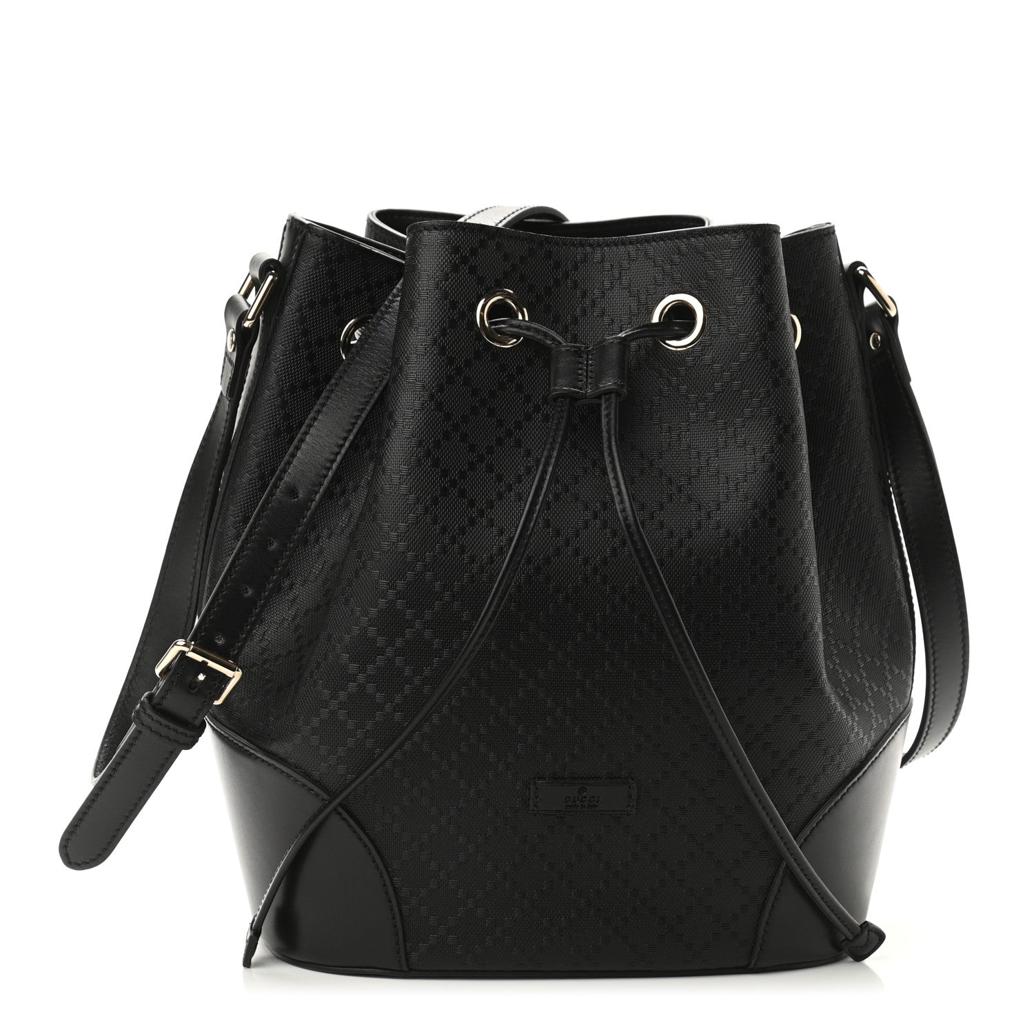 Gucci Bright Diamante Medium Bucket Bag Black 1 of 9