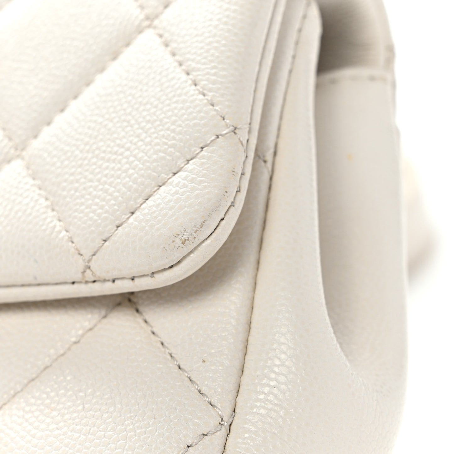 Caviar Quilted My Everything Small Flap White Black