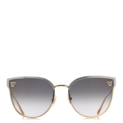 Cartier Panthere De Cartier Cat Eye Sunglasses Gold 2 of 8