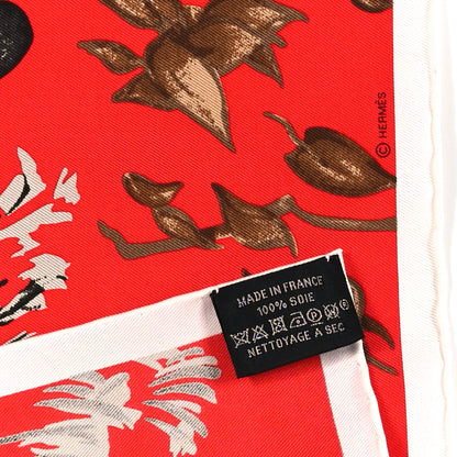 Hermes Silk Les Tigreaux Pocket Square 3 of 3