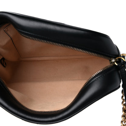 Gucci Calfskin Matelasse Small GG Marmont Chain Shoulder Bag Black 5 of 13