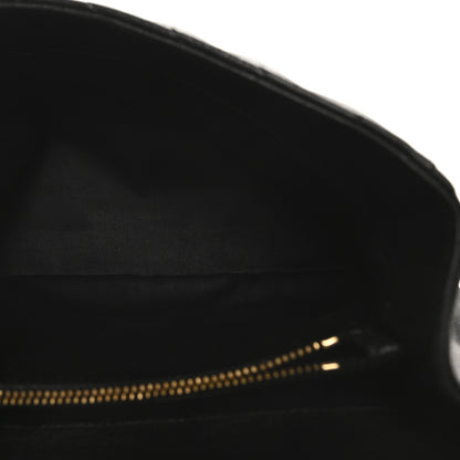 Saint Laurent Sheepskin Matelasse Chevron Monogram Medium College Bag Black 5 of 10