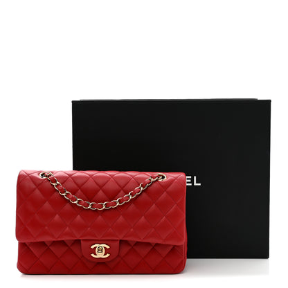 Chanel Lambskin Quilted Medium Double Flap Red 14 of 14