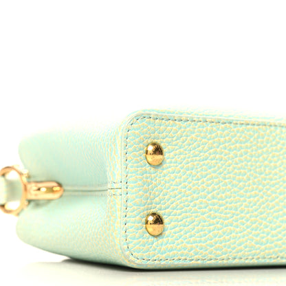 Louis Vuitton Taurillon Summer Stardust Mini Capucines Vert D'eau 8 of 9