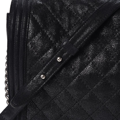 Chanel Iridescent Calfskin Quilted XL Gentle Boy Flap Black 9 of 11