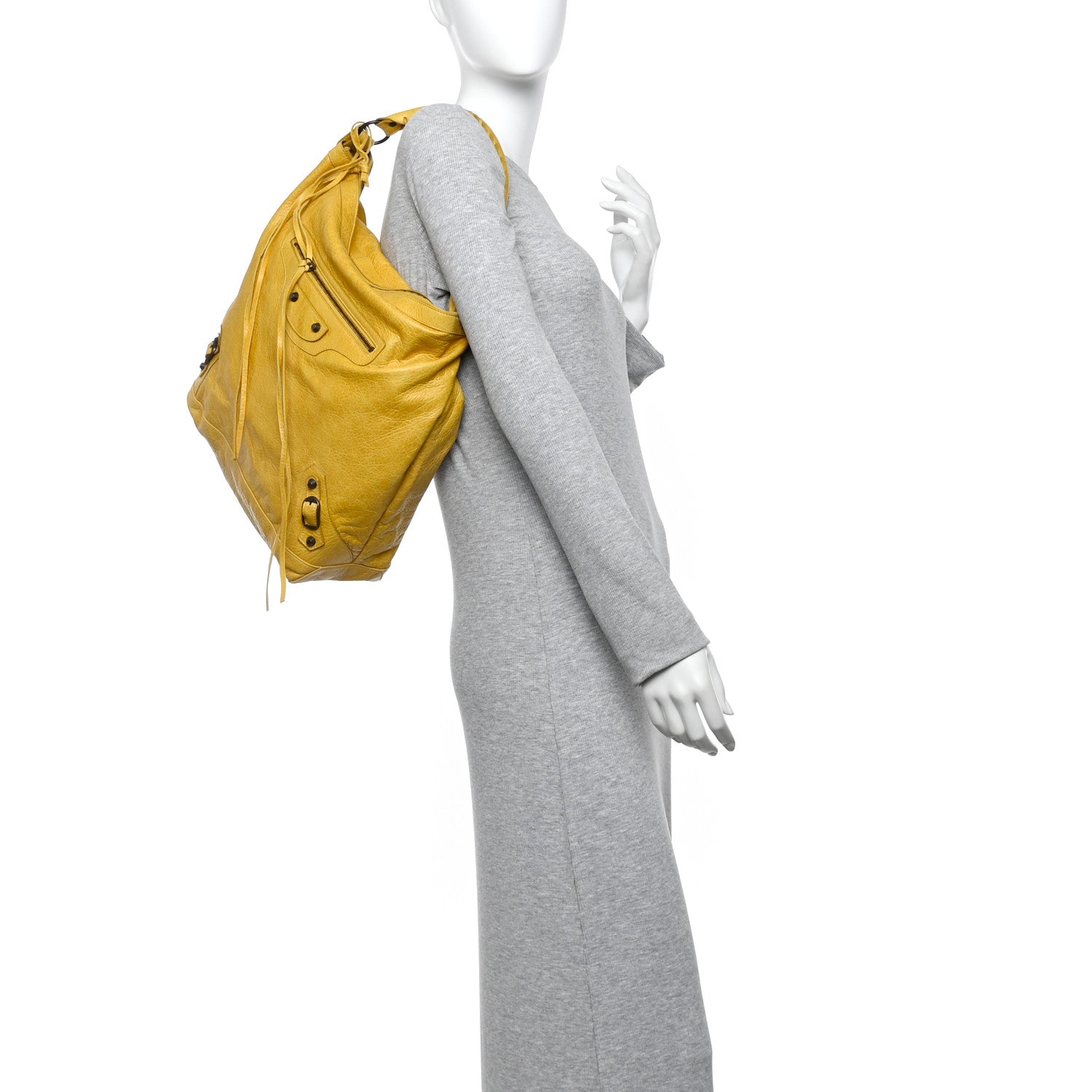 Balenciaga Agneau Classic Hardware Day Hobo Moutarde 2 of 10