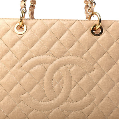 Chanel Caviar Quilted Grand Shopping Tote GST Beige 10 of 10