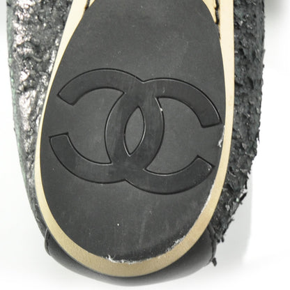 Chanel Stretch Spirit Flats 36 Dark Silver 8 of 10