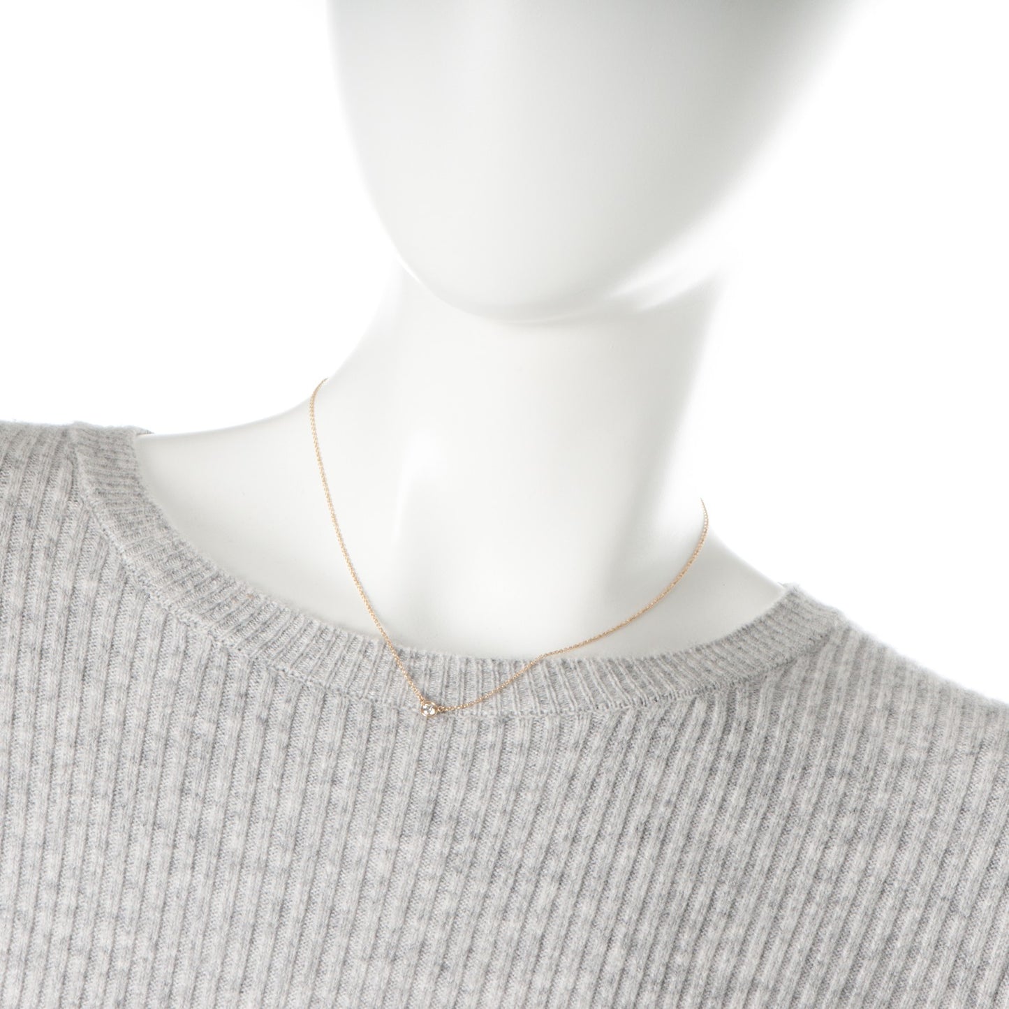 18K Yellow Gold Diamond .14ct Elsa Peretti Diamonds by the Yard Pendant Necklace