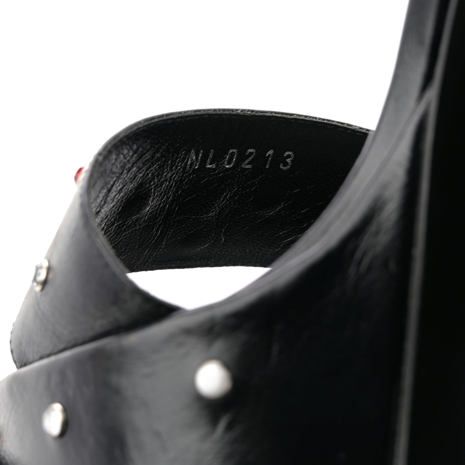Louis Vuitton Calfskin Studded Fame Platform Sandals 37 Black 10 of 12