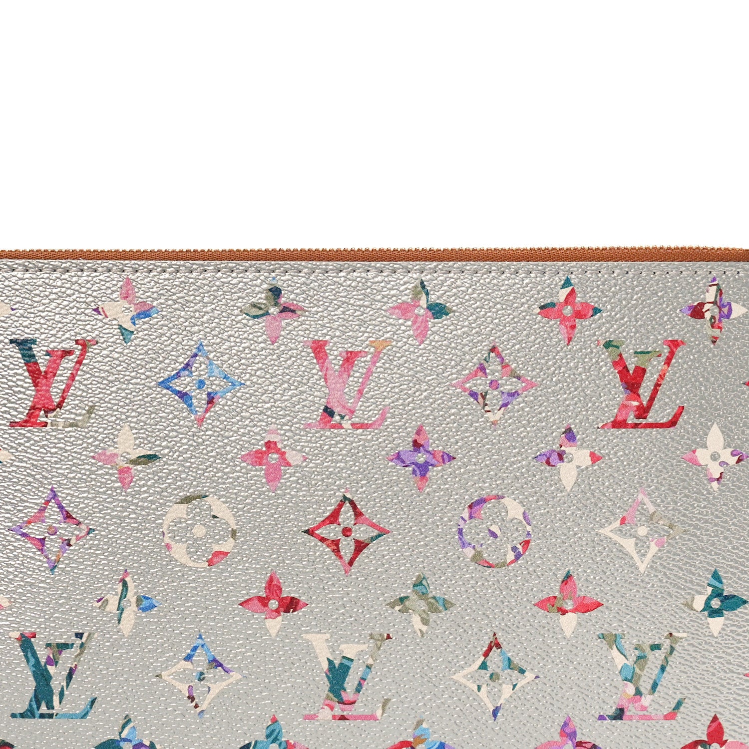 Louis Vuitton Metallic Monogram LV Garden Neverfull MM GM Pochette Silver 7 of 7
