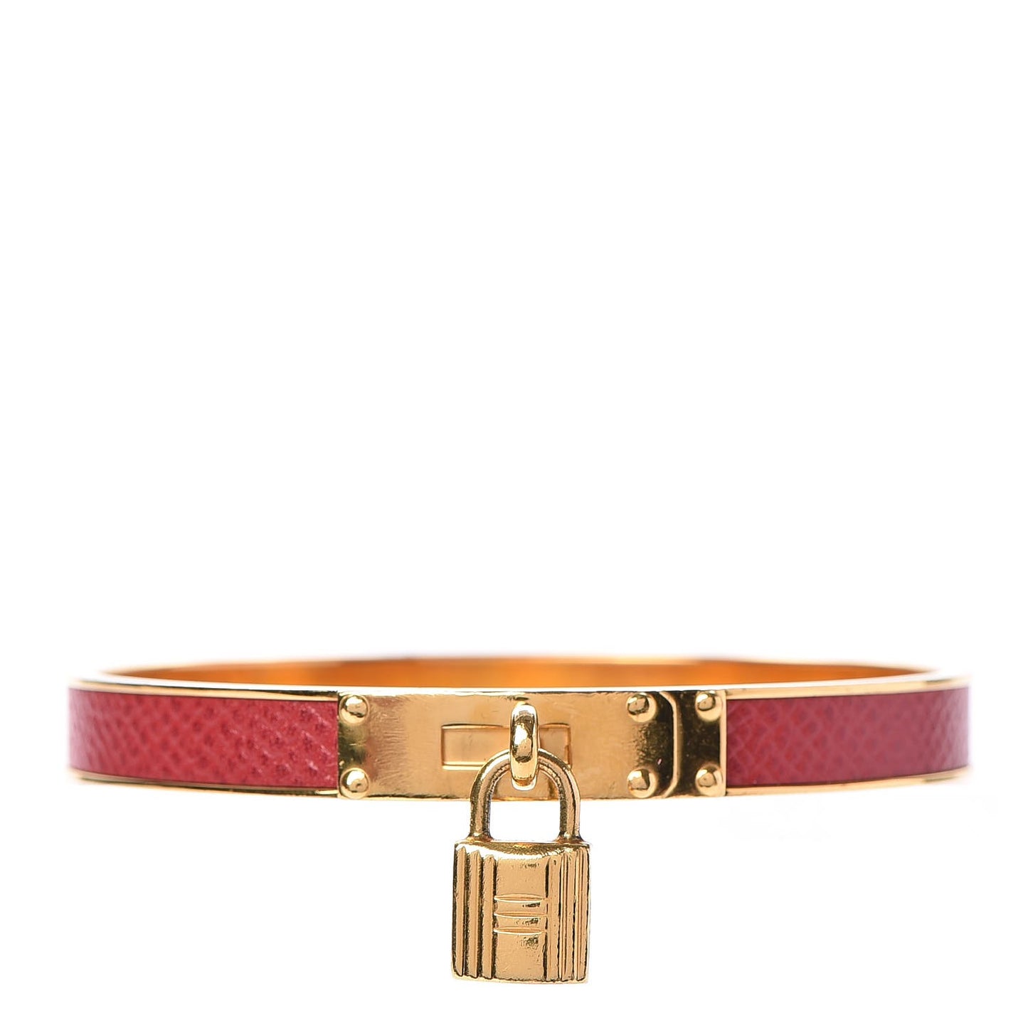 Epsom Kelly Lock Cadena Bracelet Rouge Casaque