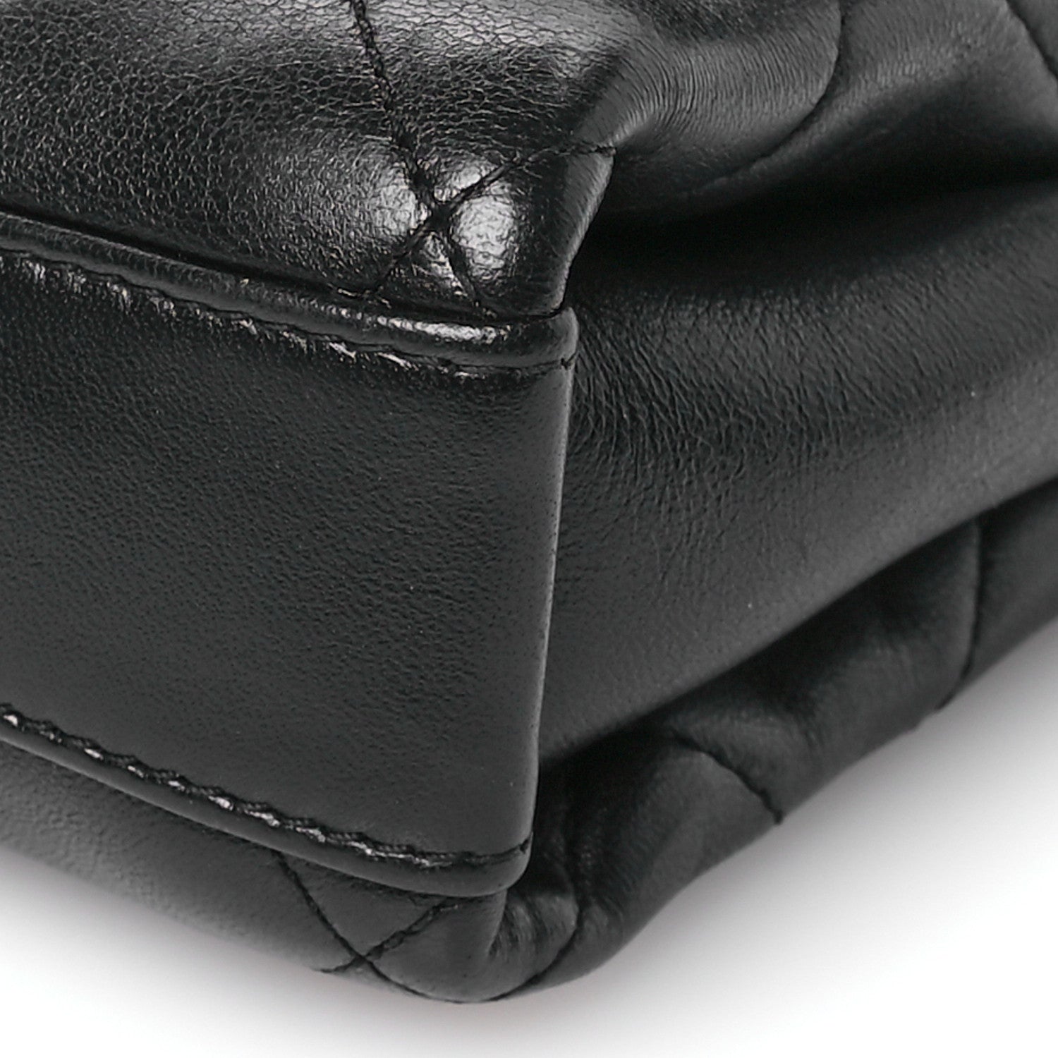 Chanel Lambskin Quilted Small CC Crystal Logo Chain Flap Black 10 of 10