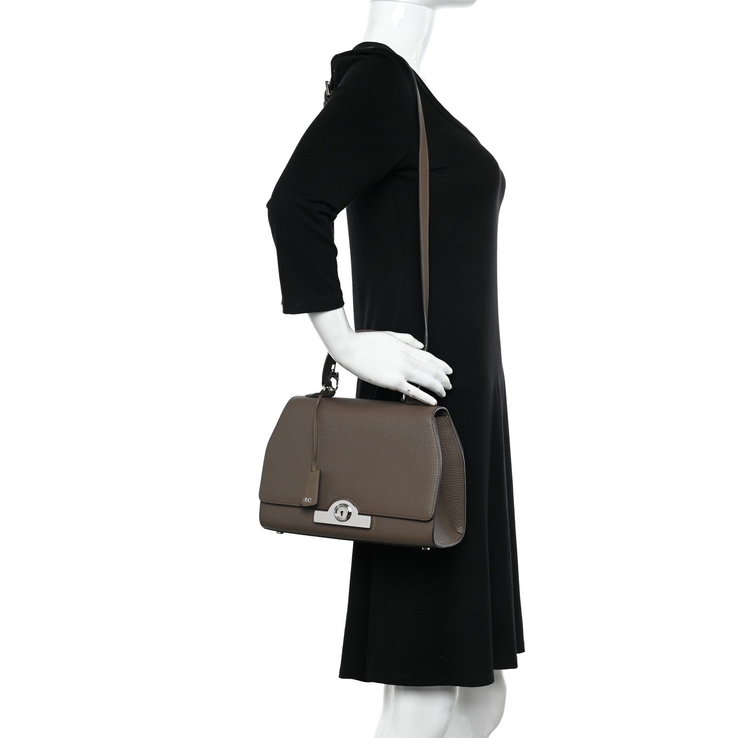 Moynat Taurillon Blush Rejane PM Taupe 2 of 9