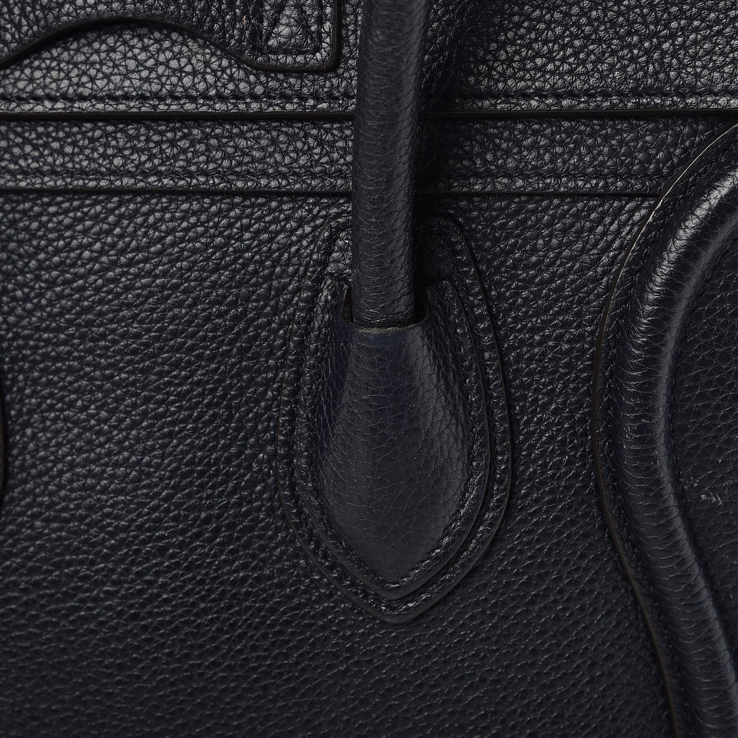 Drummed Calfskin Micro Luggage Black