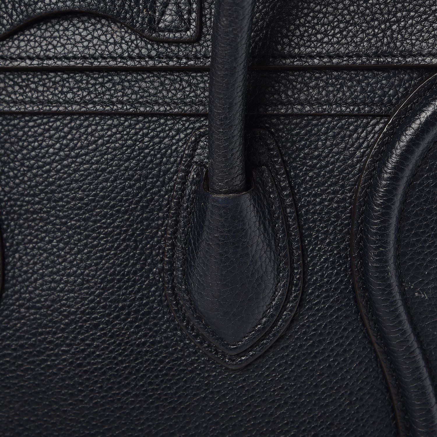 Celine Drummed Calfskin Micro Luggage Black 11 of 31