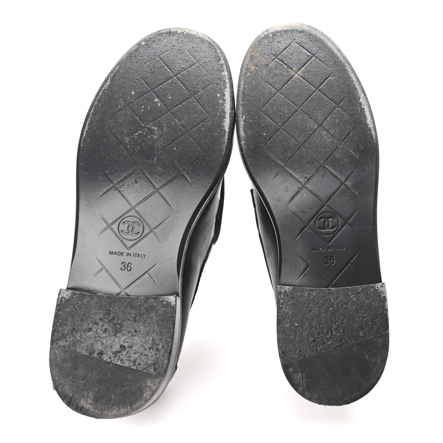 Chanel Lambskin Quilted CC Turnlock Loafers 36 Black 6 of 10