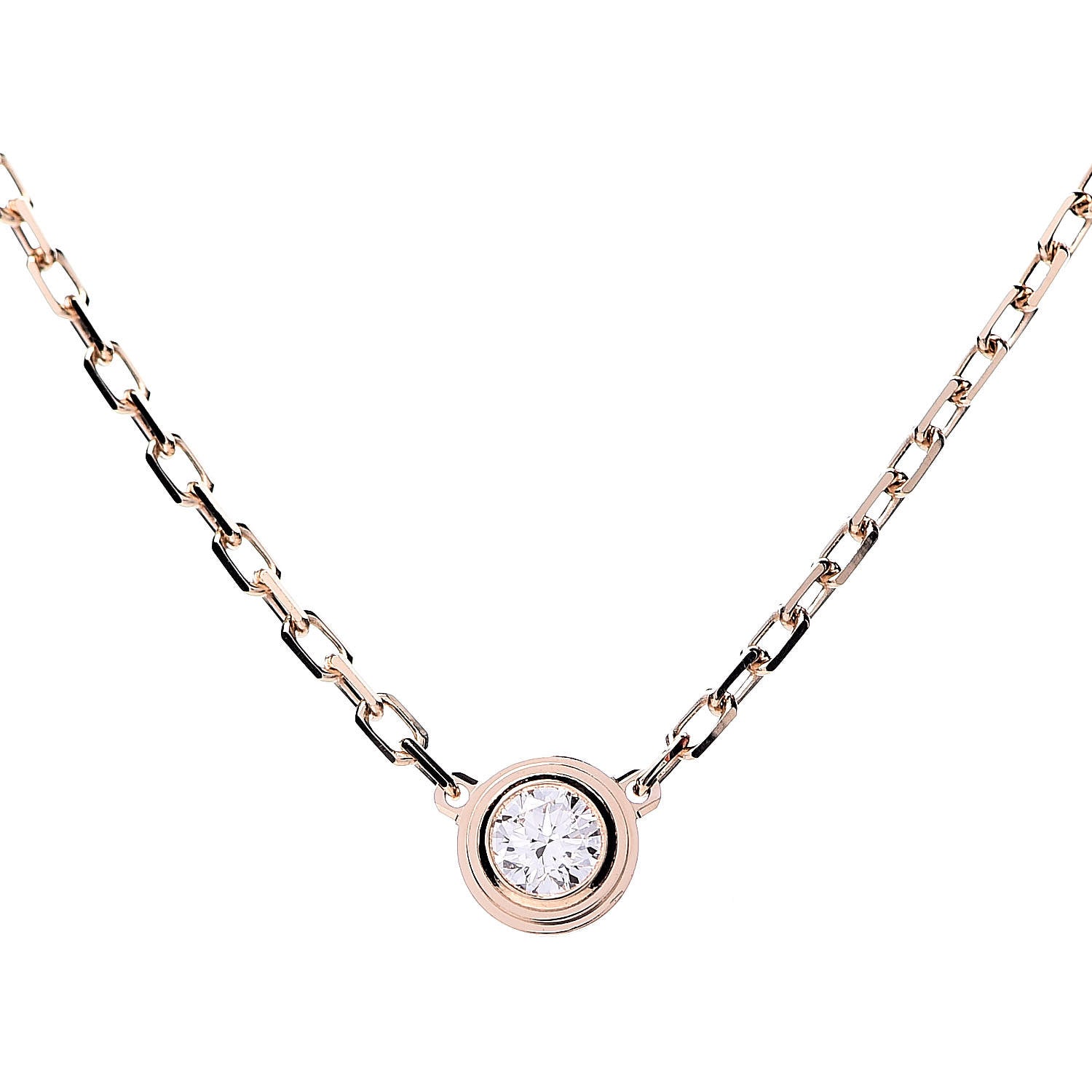 Cartier 18K Pink Gold Diamond SM D'Amour Pendant Necklace 4 of 5
