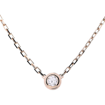Cartier 18K Pink Gold Diamond SM D'Amour Pendant Necklace 4 of 5