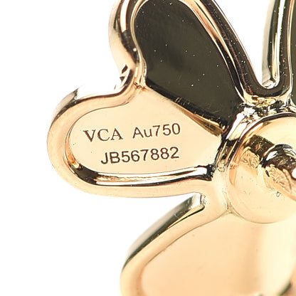 Van Cleef & Arpels 18K Yellow Gold Diamond Mini Frivole Earrings 4 of 6
