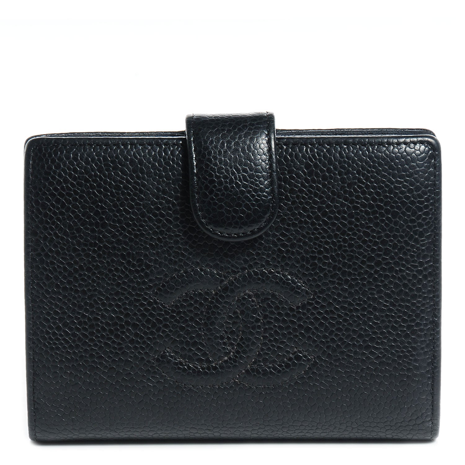 Chanel Caviar CC French Wallet Black 1 of 8