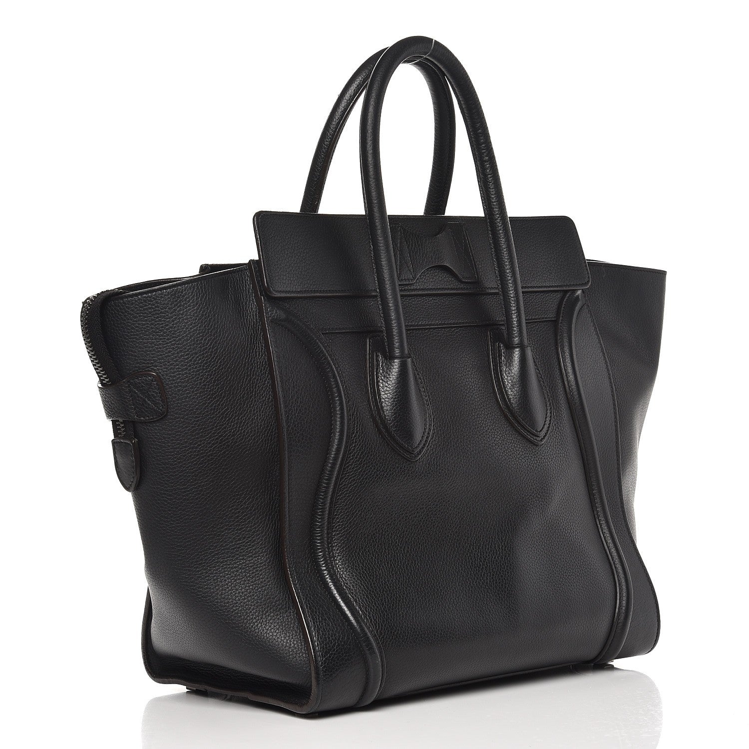 Celine Drummed Calfskin Mini Luggage Black 3 of 8