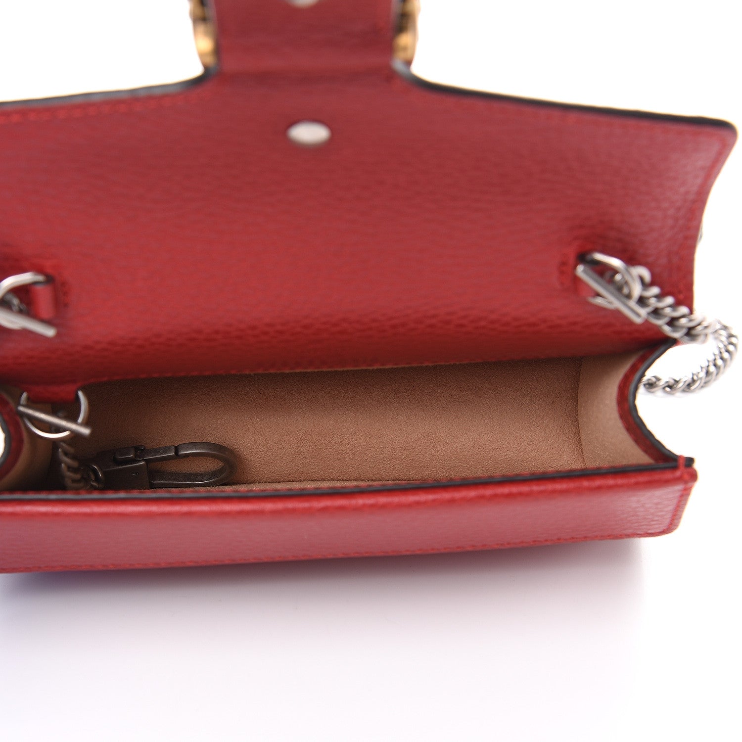 Gucci Calfskin Super Mini Dionysus Shoulder Bag Hibiscus Red 4 of 8