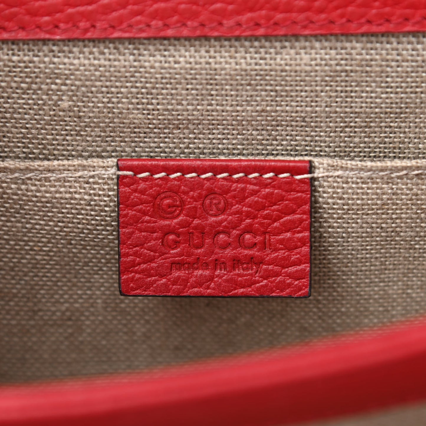 Dollar Calfskin Small Interlocking G Shoulder Bag Red