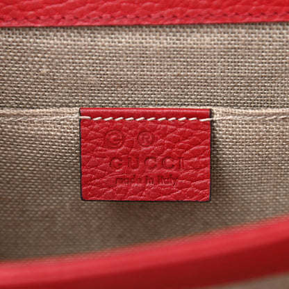 Gucci Dollar Calfskin Small Interlocking G Shoulder Bag Red 6 of 8