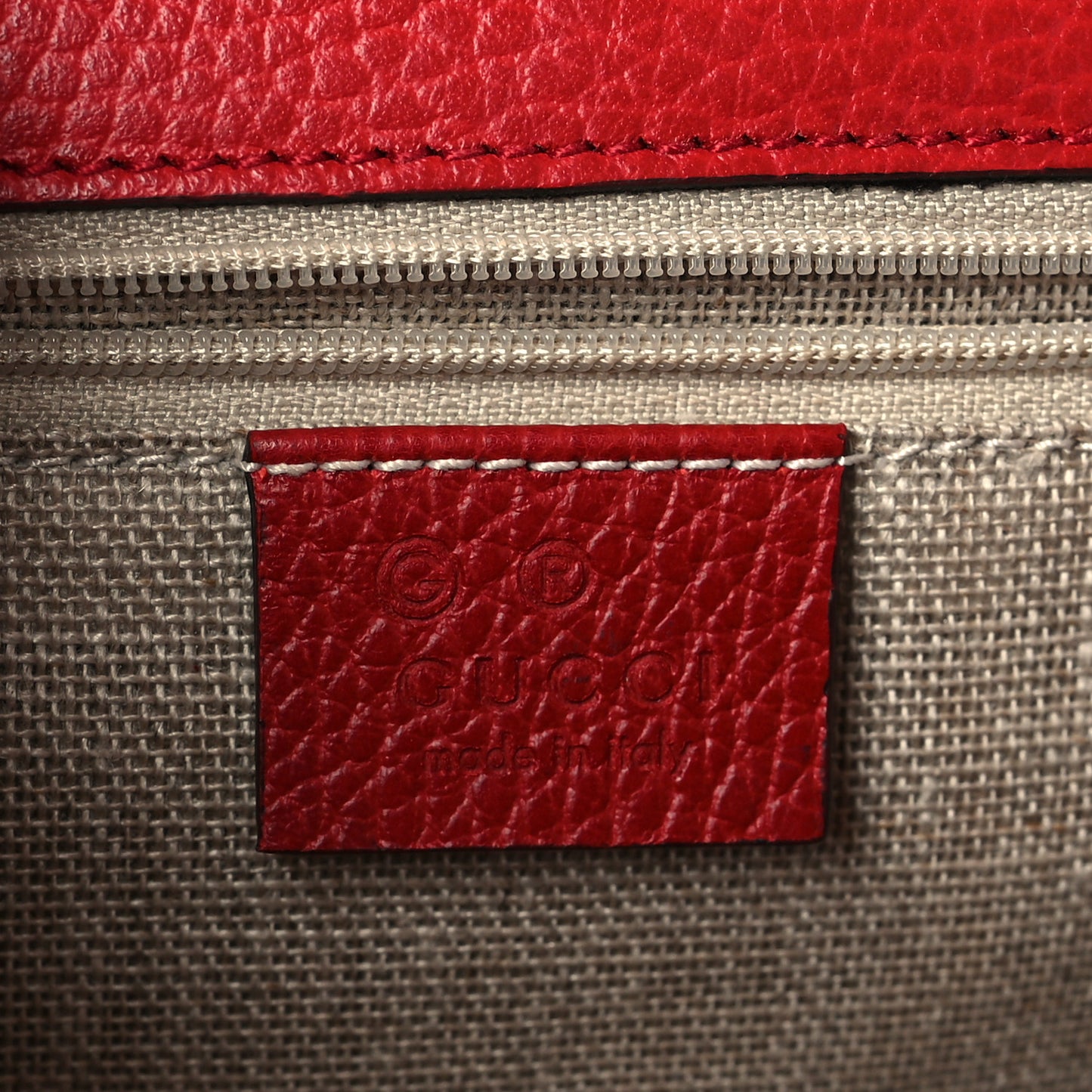Dollar Calfskin Interlocking G Shoulder Bag Red
