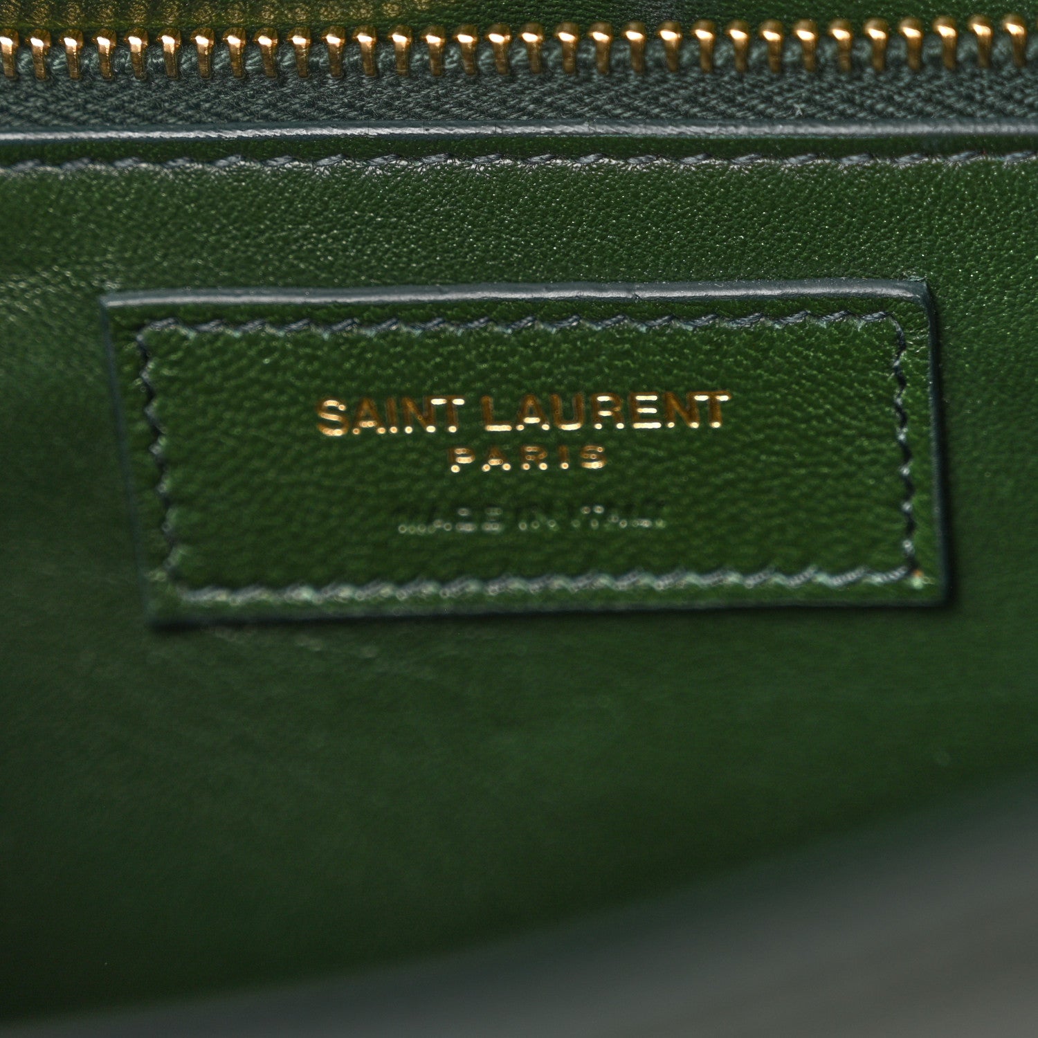 Saint Laurent Smooth Calfskin Carre Satchel New Vert Fonce 6 of 10