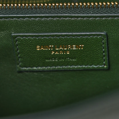 Saint Laurent Smooth Calfskin Carre Satchel New Vert Fonce 6 of 10