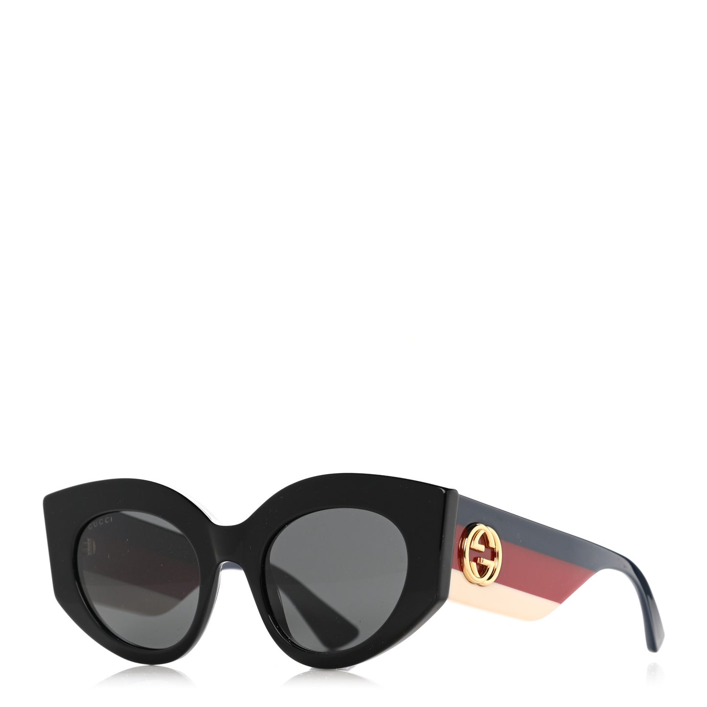 Acetate Oversized Rectangle Frame Web Sunglasses GG 0275/S Black