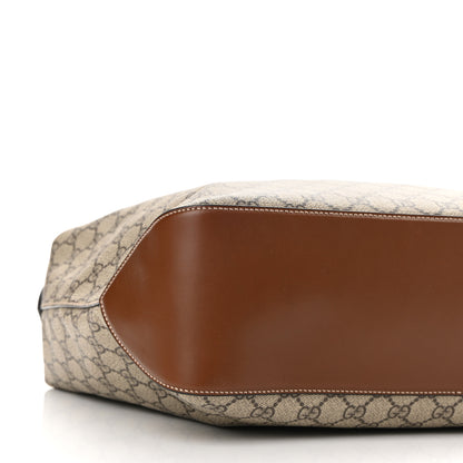 Gucci GG Supreme Monogram Large Linea A Hobo Light Brown 9 of 10