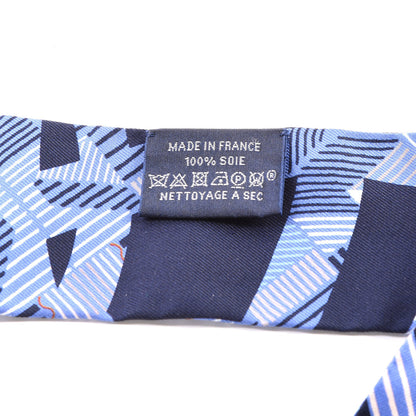 Hermes Silk Cavalcadour Morning Twilly Marine Tabac Blue Jean 2 of 4