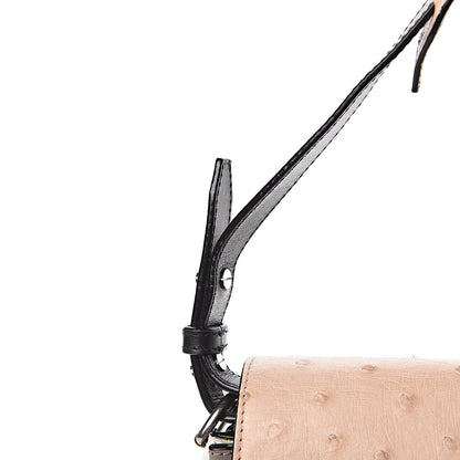 Proenza Schouler Ostrich Calfskin Suede PS Elliot Ciclo Pulver Ivory Black 15 of 26