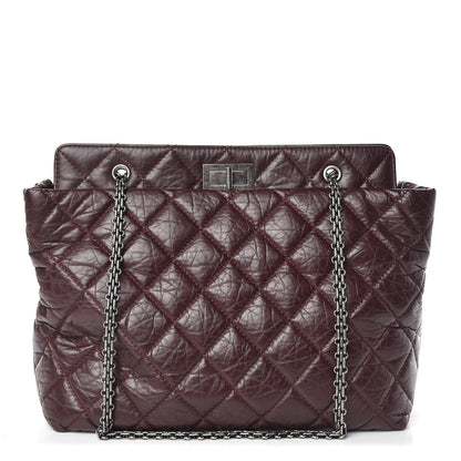 Chanel Aged Calfskin Reissue 2.55 Tote Burgundy 1 of 10