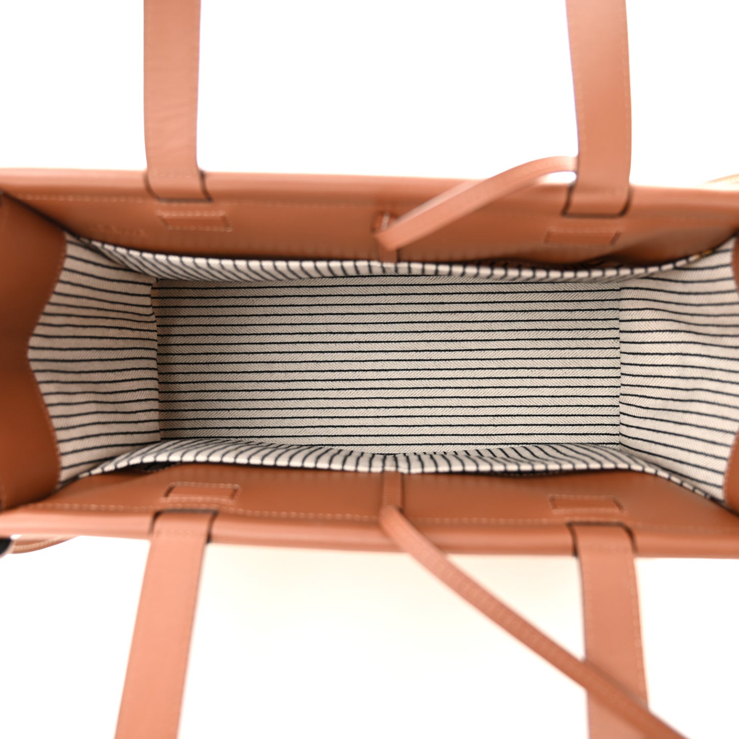 Canvas Calfskin Cushion Tote Beige