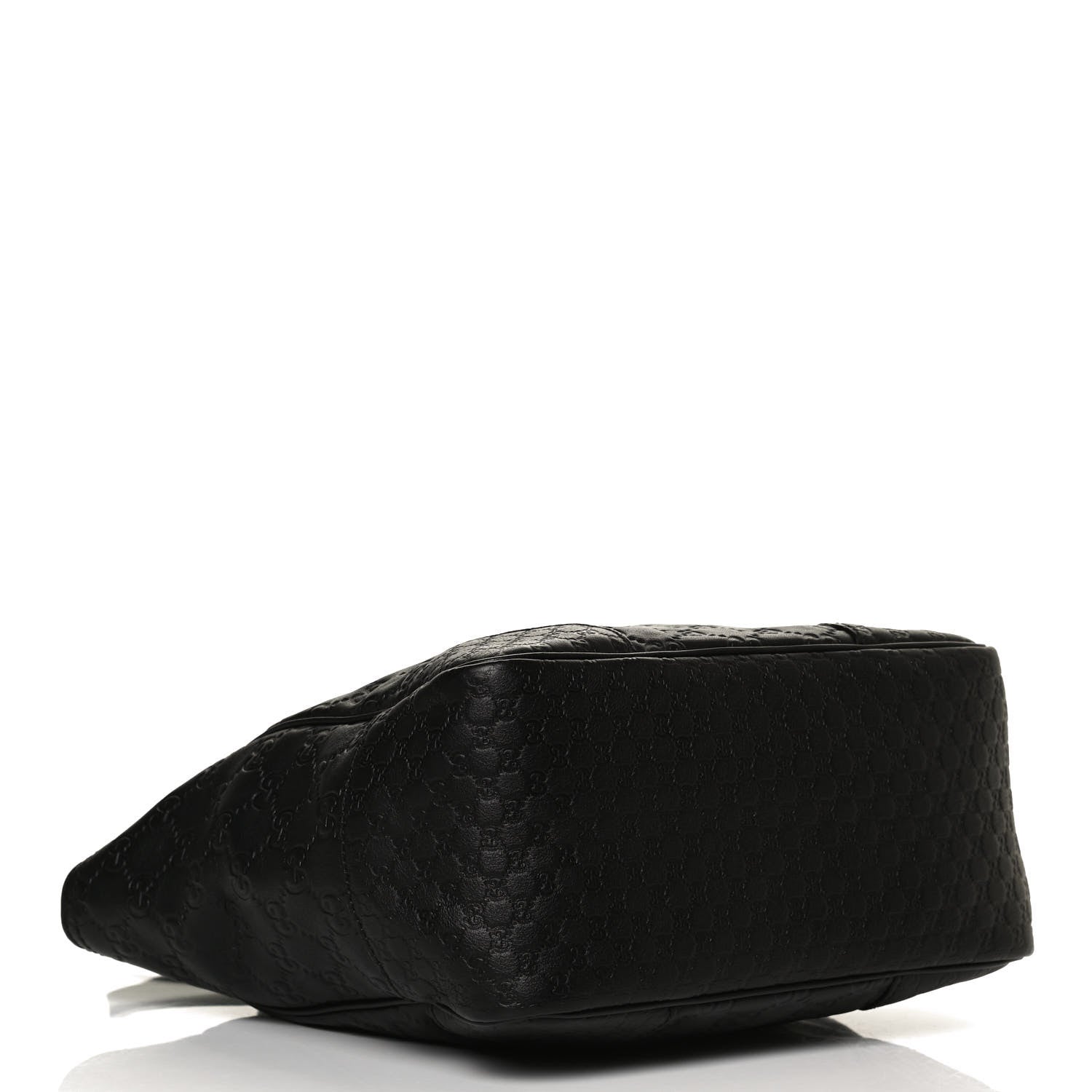 Gucci Guccissima Small Bree Zippered Tote Black 5 of 12