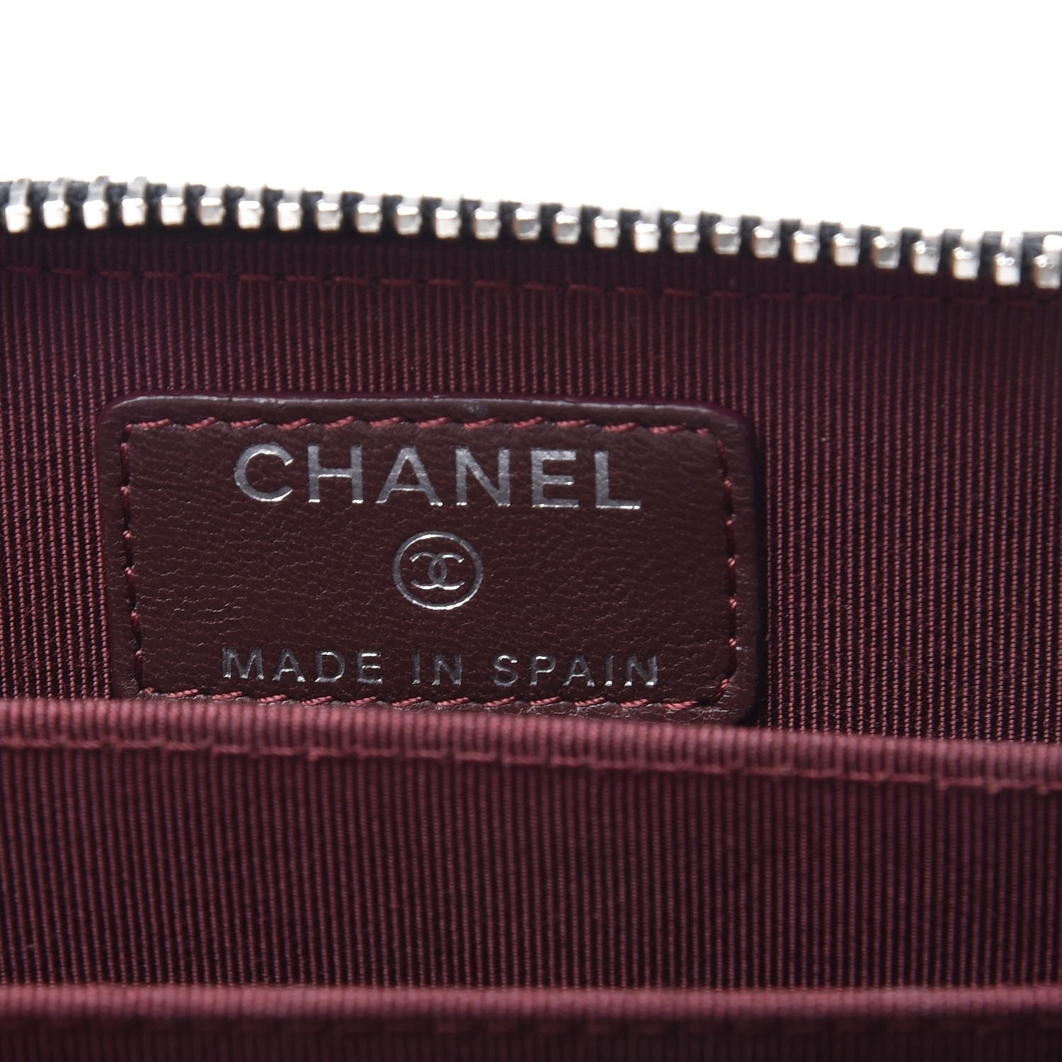 Chanel Lambskin Quilted Zip Around Coin Purse Wallet Black 6 of 8