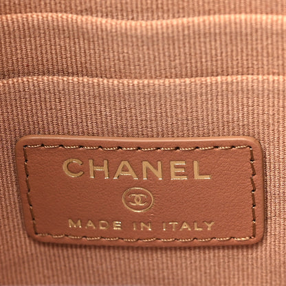 Chanel Lambskin Quilted Chanel 19 Flap Clutch Brown 6 of 10