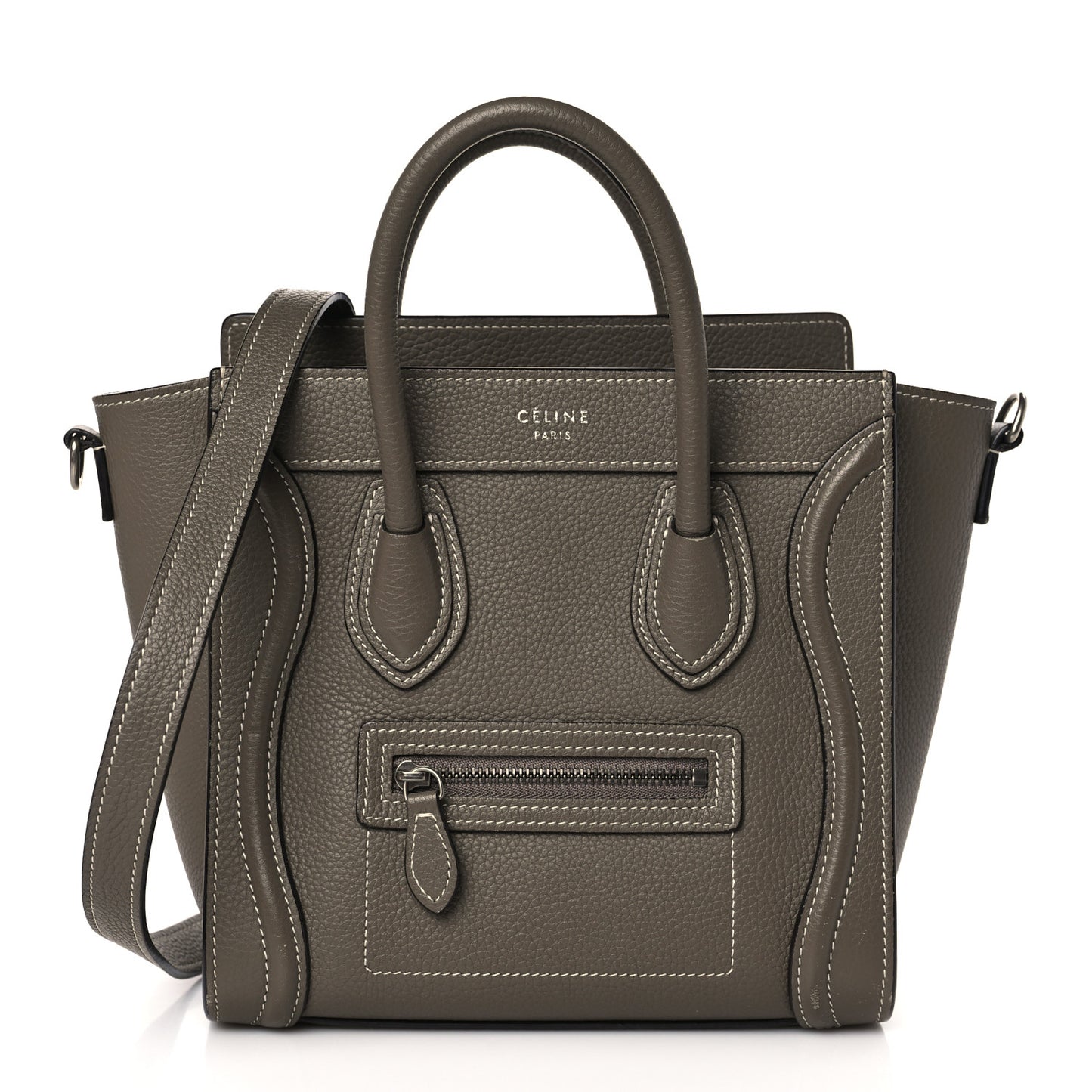 Drummed Calfskin Nano Luggage Souris