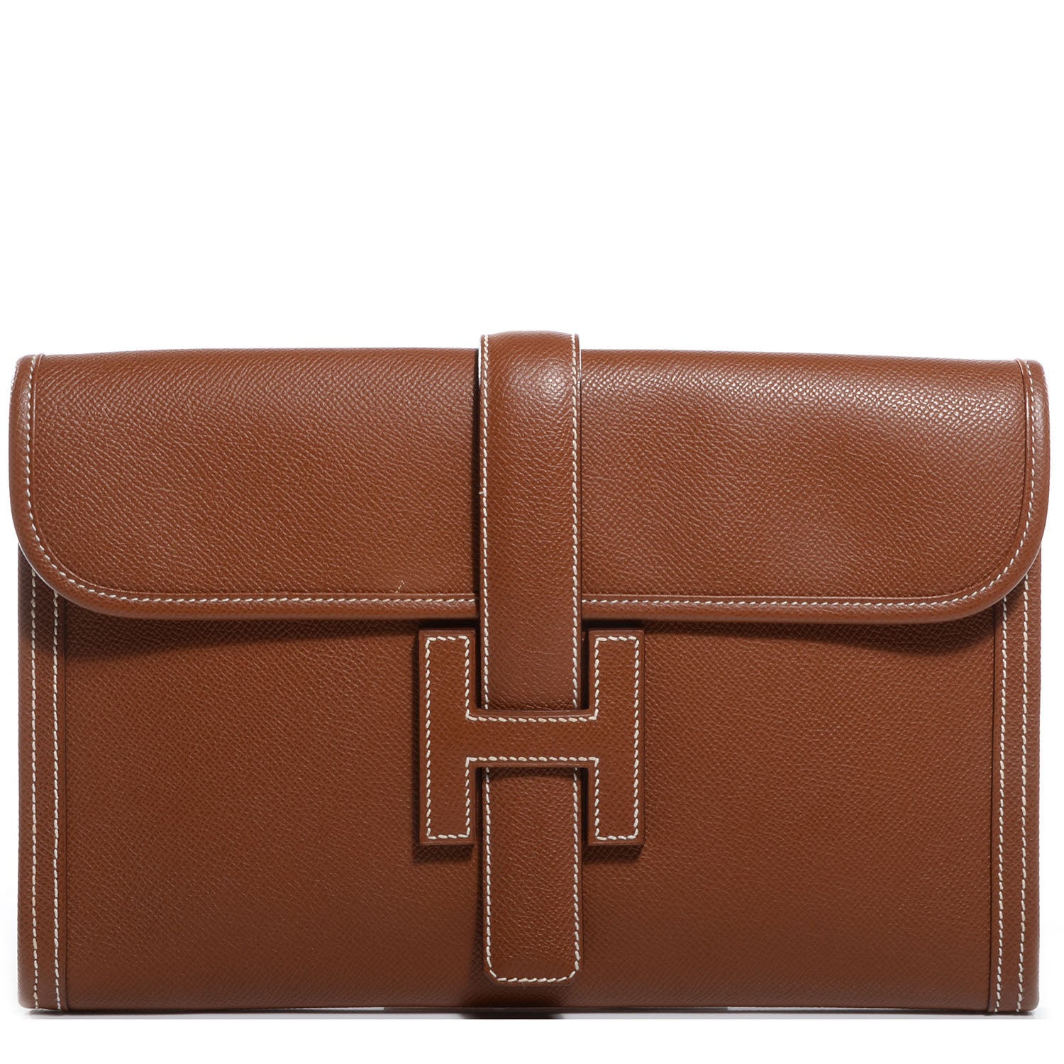 Hermes Epsom Jige PM Clutch Gold 1 of 7