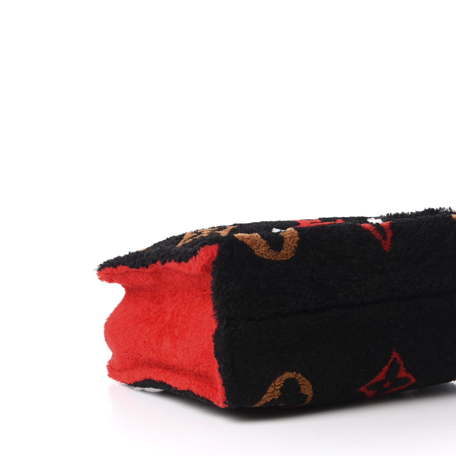 Louis Vuitton Shearling Monogram Giant Teddy Onthego GM Black Red 6 of 10