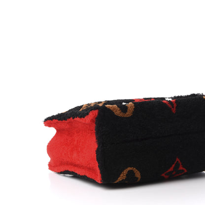 Louis Vuitton Shearling Monogram Giant Teddy Onthego GM Black Red 6 of 10