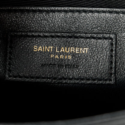 Saint Laurent Grain De Poudre Small Monogram Kate Satchel Black 7 of 12