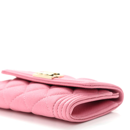 Chanel Caviar Quilted Boy Flap Card Holder Wallet Light Pink 11 of 11